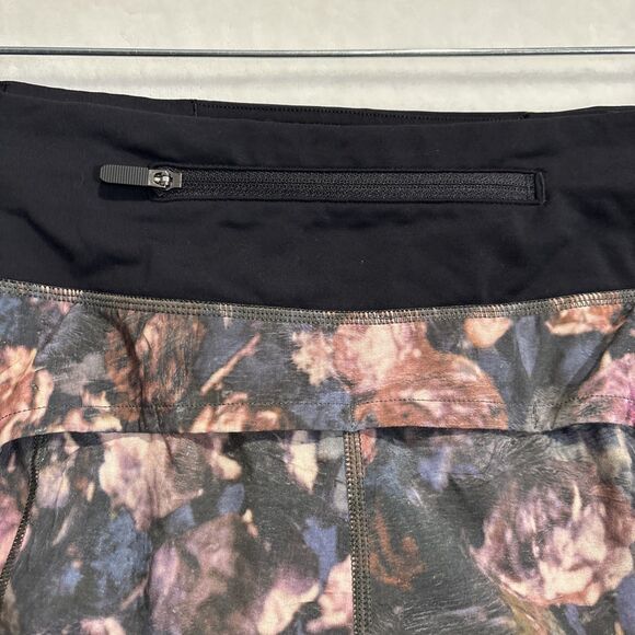 Lululemon Women’s Speed Up 2.5 Shorts Frosted Rose Black Run Gym Yoga Size 8 - Picture 9 of 15